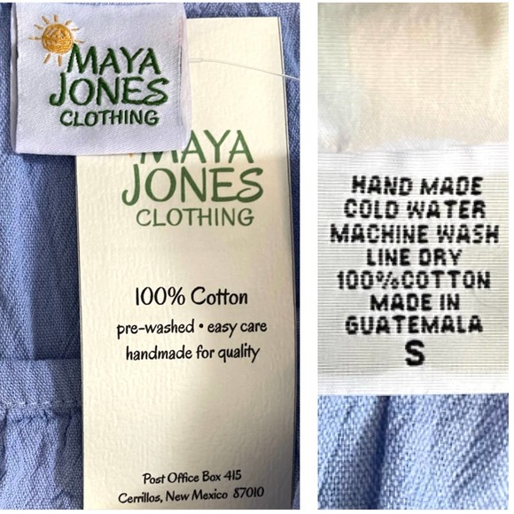 Maya Jones Blue Cotton Relaxed Fit Tank Top NEW Small - Picture 4 of 5